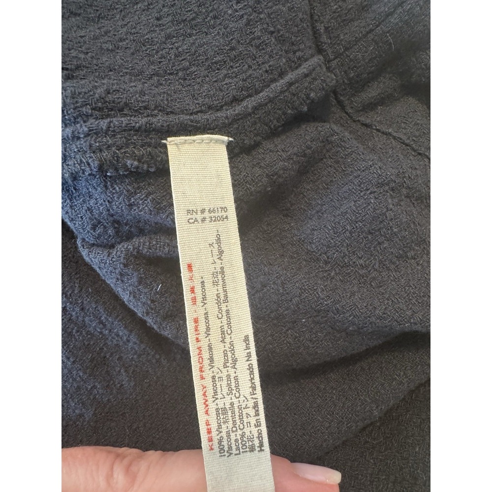 Free People Beach Navy Blue Maxi Dress Small Drawstring Waist Pockets Sleeveless - Picture 7 of 12